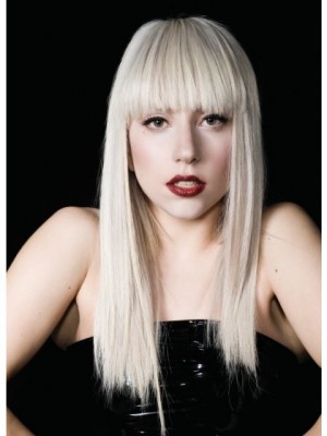 Perruque Synth tique Aimable Lisse De Style Lady Gaga Perruques