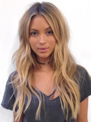 Perruque Eclatante Ondulée Lace Front Cheveux Naturels
