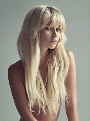 Perruque Avec Frange Pas Cher Lisse Cheveux Naturels