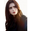 Perruque Chouette Acceptable Ondulée Lace Front Cheveux Naturels De Style Lily Collins