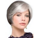 Perruque Synthétique Désirable Lace Front Courte Grise