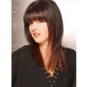 Perruque Châtain Roux Plaisante Lace Front De Cheveux Naturels