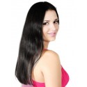 Perruque Mi-Longue Acceptable Lace Front Lisse De Cheveux Naturels