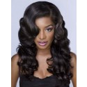 Perruque Cheveux Naturels Longue Enviable Lace Front Ondulée Plaisante