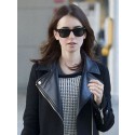 Perruque Désirable Lisse Lace Front Synthétique De Style Lily Collins