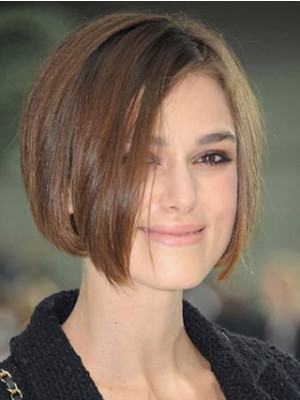 Perruque Fine Lisse Lace Front Synthétique De Style Keira Knightley